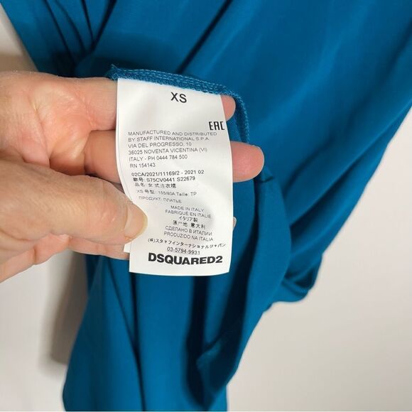 DSQUARED2 Jade side twist mini dress NWT XS $1148 MSRP - Picture 10 of 14